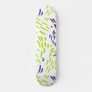 Skateboard Flux en vert citron et violet