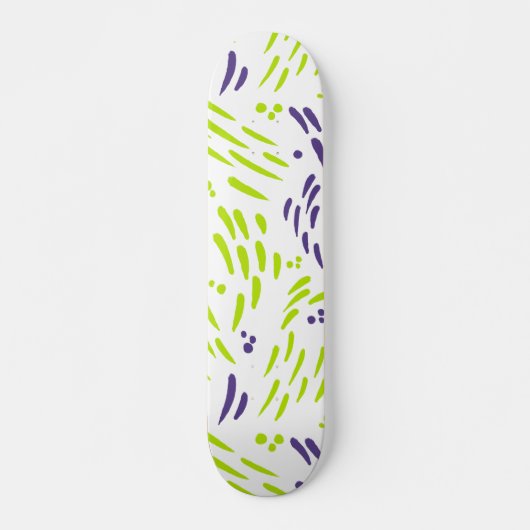 Skateboard Flux en vert citron et violet (Devant)