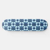 Skateboard Fond à motif flocon de neige bleu (Horz)