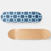 Skateboard Fond à motif flocon de neige bleu (Horz)