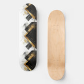 Skateboard Fond abstrait noir et or élégant (Recto)