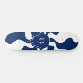 Skateboard Fonte de sourire en bleu et blanc (Horz)
