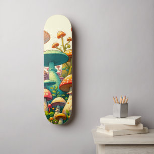 Skateboard Forêt Fantastique de Champignons