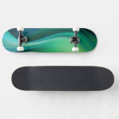 Skateboard Formes à flux vert sur bleu foncé (Horz)