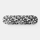 Skateboard Formes Abstraites 180318 - Blanc sur noir (Horz)