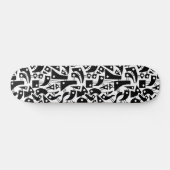 Skateboard Formes Abstraites 180318 - Noir sur blanc (Horz)