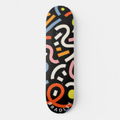 Skateboard Formes Abstraites modernes Nom personnalisé person (Recto)