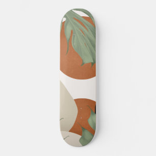 Skateboard Formes Abstraites Monstera Feuilles Finesse #1 #ar