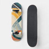 Skateboard Formes avec points de couleur et bandes (Recto)