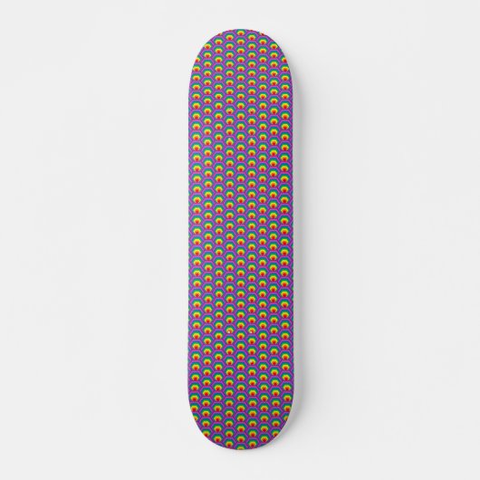 Skateboard Formes colorées Abstraites (Devant)