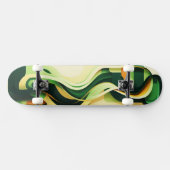 Skateboard Formes de courbure noire, verte et jaune Skateboar (Horz)