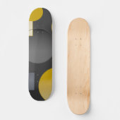 SKATEBOARD FORMES GÉOMÉTRIQUES JAUNES NOIRES (Recto)