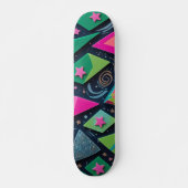 Skateboard Formes géométriques vives avec Parties scintillant (Devant)
