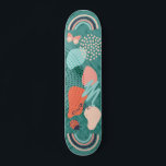 Skateboard Formes modernes Girl Rainbow Monogramme<br><div class="desc">Formes amusantes et modernes avec arc-en-ciel,  papillon et coccinelle fait un pont urbain cool parfait pour n'importe quel skateboarder. Ajoutez vos initiales de monogramme pour marquer votre emplacement. Parfait pour les surfeurs de trottoirs et ceux qui aiment monter les tuyaux.</div>