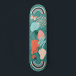 Skateboard Formes modernes Girl Rainbow Monogramme<br><div class="desc">Formes amusantes et modernes avec arc-en-ciel, papillon et coccinelle fait un pont urbain cool parfait pour n'importe quel skateboarder. Ajoutez vos initiales de monogramme pour marquer votre emplacement. Parfait pour les surfeurs de trottoirs et ceux qui aiment monter les tuyaux.</div>
