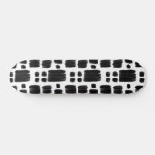 Skateboard Formes peintes en noir et blanc (Horz)