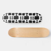 Skateboard Formes peintes en noir et blanc (Horz)