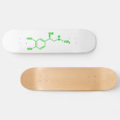 Skateboard Formule chimique moléculaire d'adrénaline (Horz)