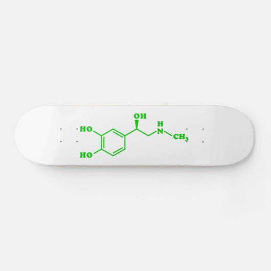 Skateboard Formule chimique moléculaire d'adrénaline (Horz)
