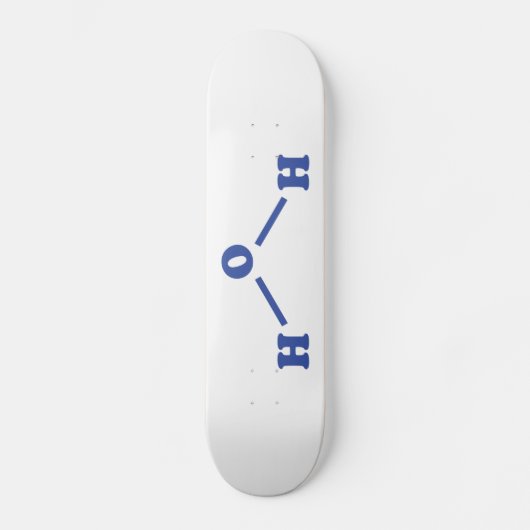 Skateboard Formule chimique moléculaire de l'eau (Recto)