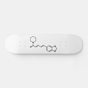 Skateboard Formule chimique moléculaire de poivre noir Piperi