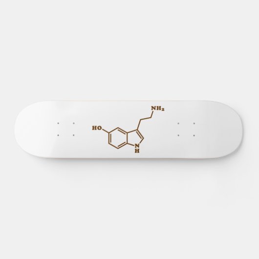 Skateboard Formule chimique moléculaire de sérotonine (Horz)