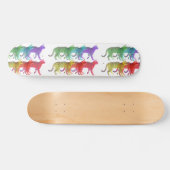 Skateboard Foule de chats colorés (Horz)