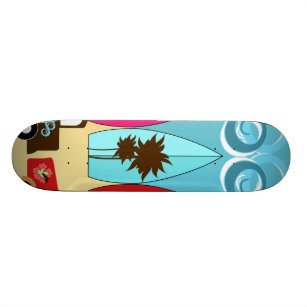 Skateboard Fourgons hippies surfants sans valeur de plage de