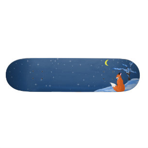 Skateboard Fox de nuit d'hiver