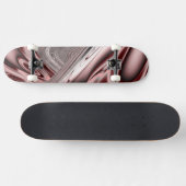Skateboard Fractal Rouge en Fleur (Horz)