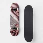 Skateboard Fractal Rouge en Fleur (Recto)