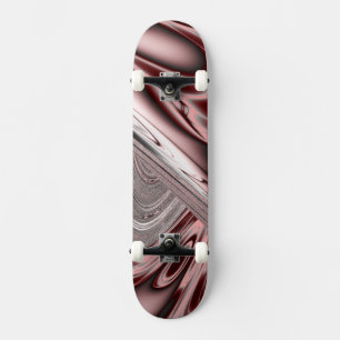 Skateboard Fractal Rouge en Fleur