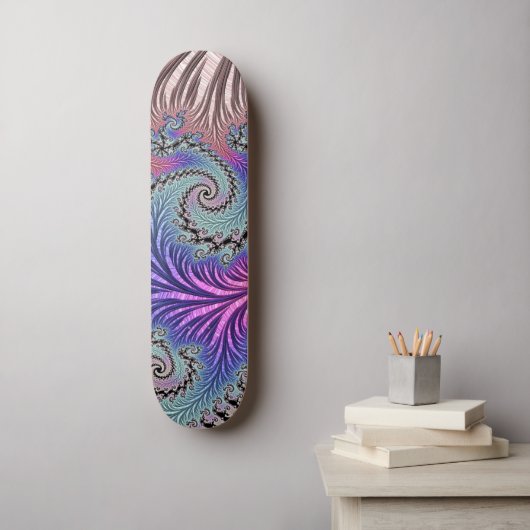 Skateboard Fractale en spirale funky (Art mural)