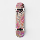 Skateboard Fractale rose funky (Recto)