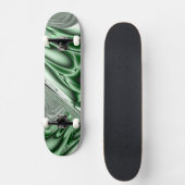 Skateboard Fractale verte en fleurs (Recto)