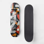 Skateboard Fragments de lettres en orange et gris #2 (Recto)