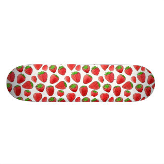 Skateboard Fraise d'aquarelle