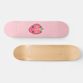 Skateboard Fraise rose Kawaii (Horz)