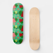 Skateboard Fraises roses vertes rouges (Recto)