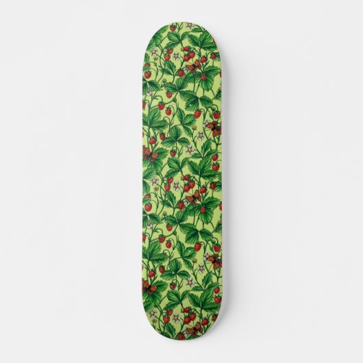 Skateboard Fraises sauvages sur miellerie (Devant)