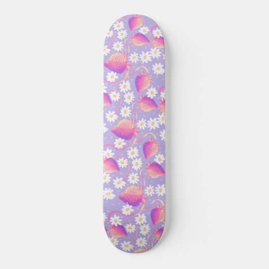 Skateboard Framboise psychédélique (Recto)