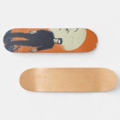 Skateboard Frankenstein sous la lune - orange (Horz)