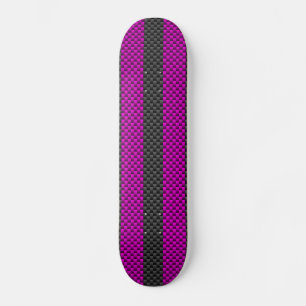 Skateboard Frappes de course Fuchsia en fibre de carbone