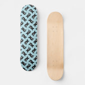 Skateboard Frenchie brindle mignon en art numérique noir et (Recto)