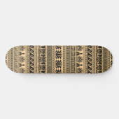 Skateboard Fret grec, Motif méditerranéen, Brown (Horz)