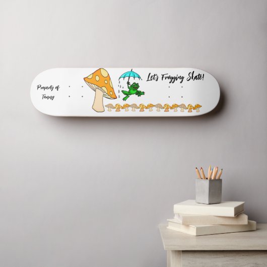 Skateboard Frogging Skate Mushroom (Art mural (Horz))