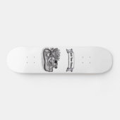Skateboard Froggy with Lotus Flower, Ajouter votre nom (Horz)