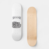 Skateboard Froggy with Lotus Flower, Ajouter votre nom (Recto)