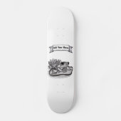 Skateboard Froggy with Lotus Flower, Ajouter votre nom (Recto)