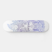 Skateboard Frosty pastel purple fox in foliage skate deck (Horz)
